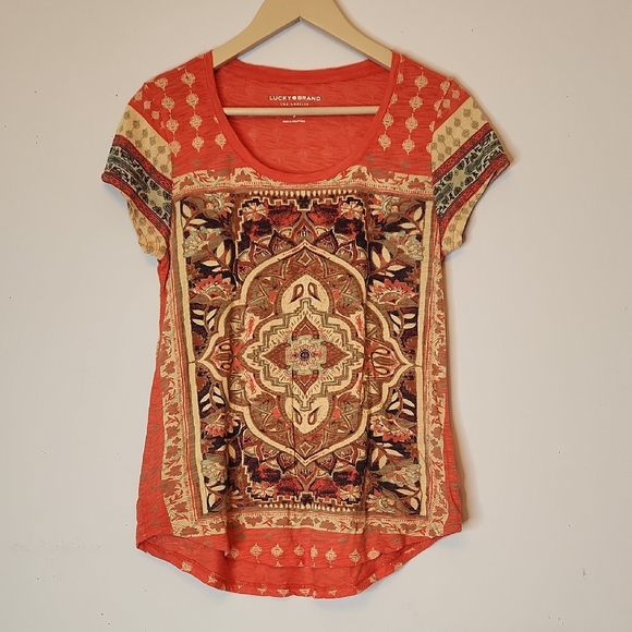 Lucky Brand Women's Printed T-Shirt, size S - Picture 1 of 8